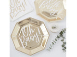 Oh Baby Gold Dinner Plates 8pk