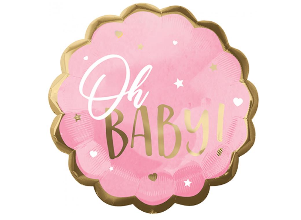 Oh Baby Girl Jumbo Foil Balloon