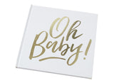 Oh Baby Gold Baby Shower Guest Book