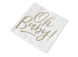 Oh Baby Gold Lunch Napkins 16pk