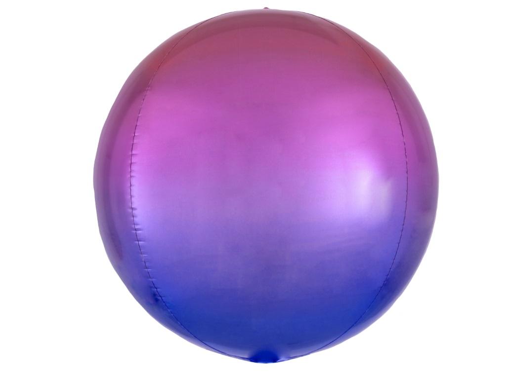 Ombre Orbz Balloon - Red & Blue