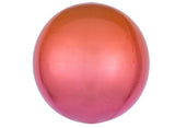 Ombre Orbz Balloon - Red & Orange