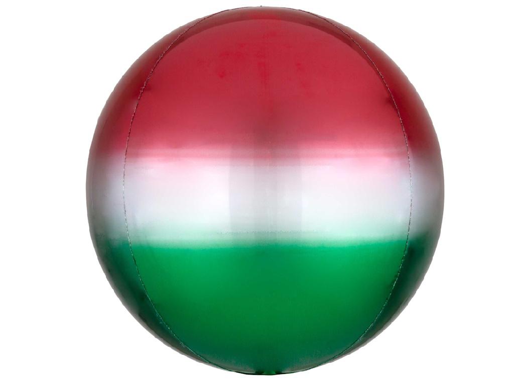 Ombre Orbz Balloon - Red & Green