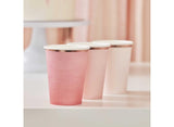 Ombre Pink & Rose Gold Cups 8pk