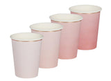 Ombre Pink & Rose Gold Cups 8pk