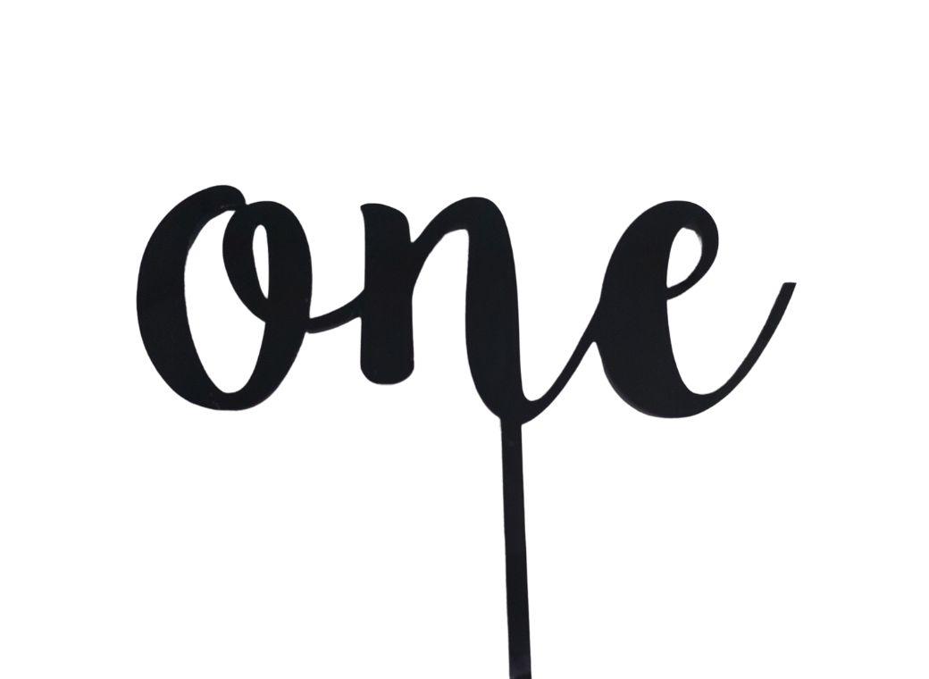 Black Cake Topper - One