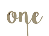 One Cake Topper - Gold