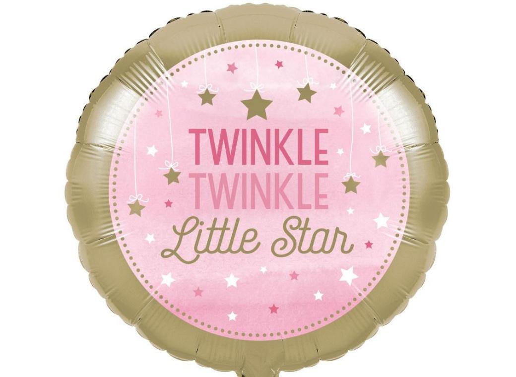 One Little Star Girl Foil Balloon