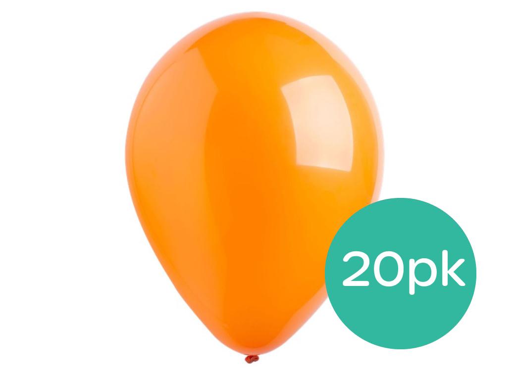 Value Balloons 20pk - Orange