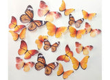 Edible Wafer Toppers - Orange Butterflies