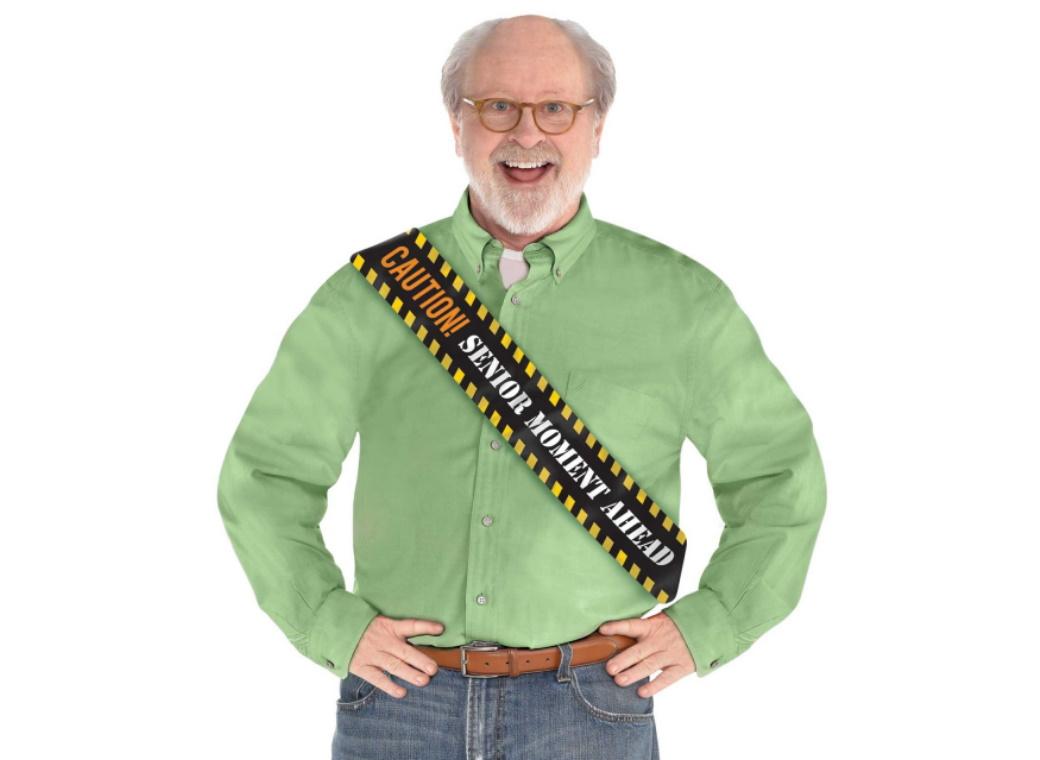 Over The Hill Construction Tape Sash