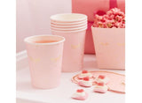 Pamper Party Pink & Gold Cups 8pk