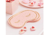 Pamper Party Pink & Gold Eye Mask Napkins 16pk