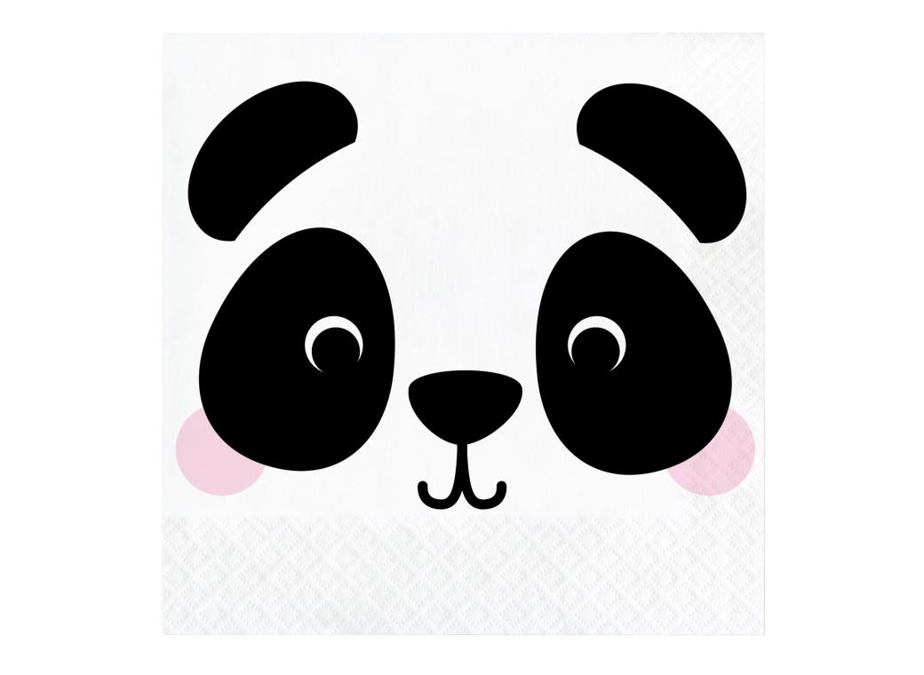 Animal Faces Panda Lunch Napkins 16pk