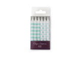 Spots & Stripes Candles 12pk - Mint