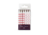 Spots & Stripes Candles 12pk - Pink Floss