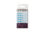 Spots & Stripes Candles 12pk - Powder Blue