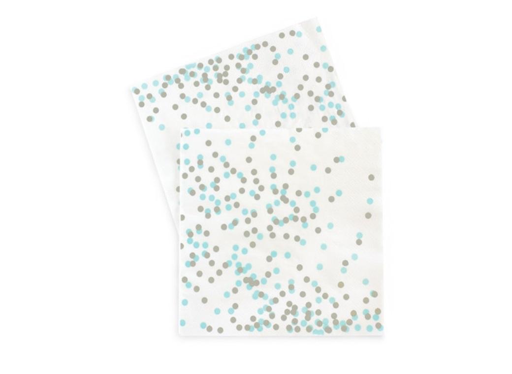 Paper Eskimo Lunch Napkins 20pk - Blue Confetti