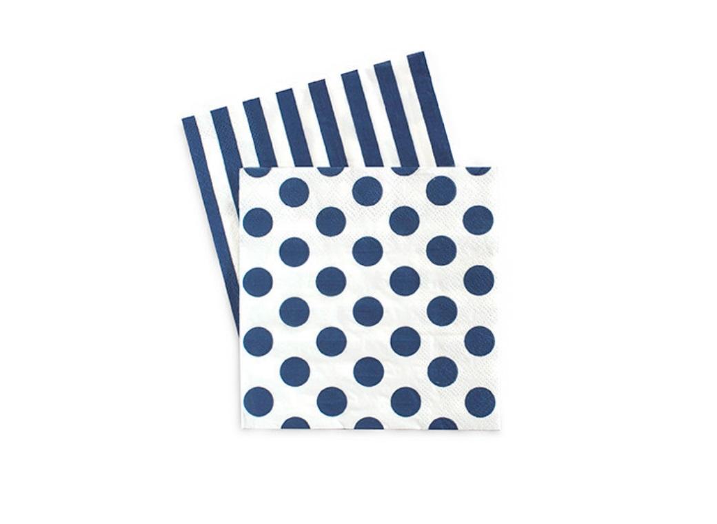 Paper Eskimo Beverage Napkins 20pk - Navy