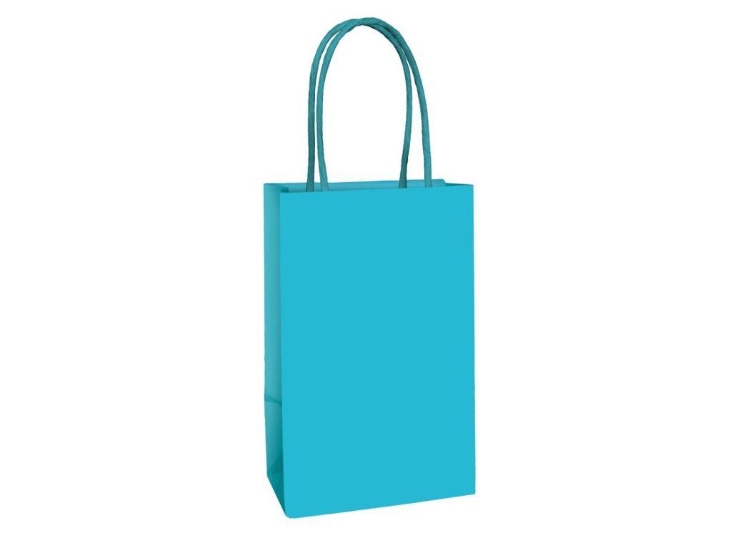 Paper Kraft Treat Bags 8pk - Caribbean Blue