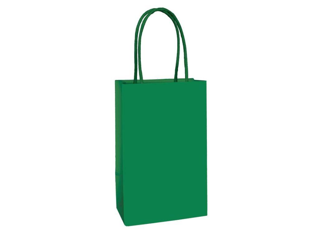 Paper Kraft Treat Bags 8pk - Festive Green