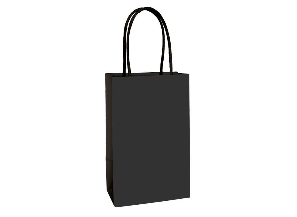 Paper Kraft Treat Bags 8pk - Jet Black