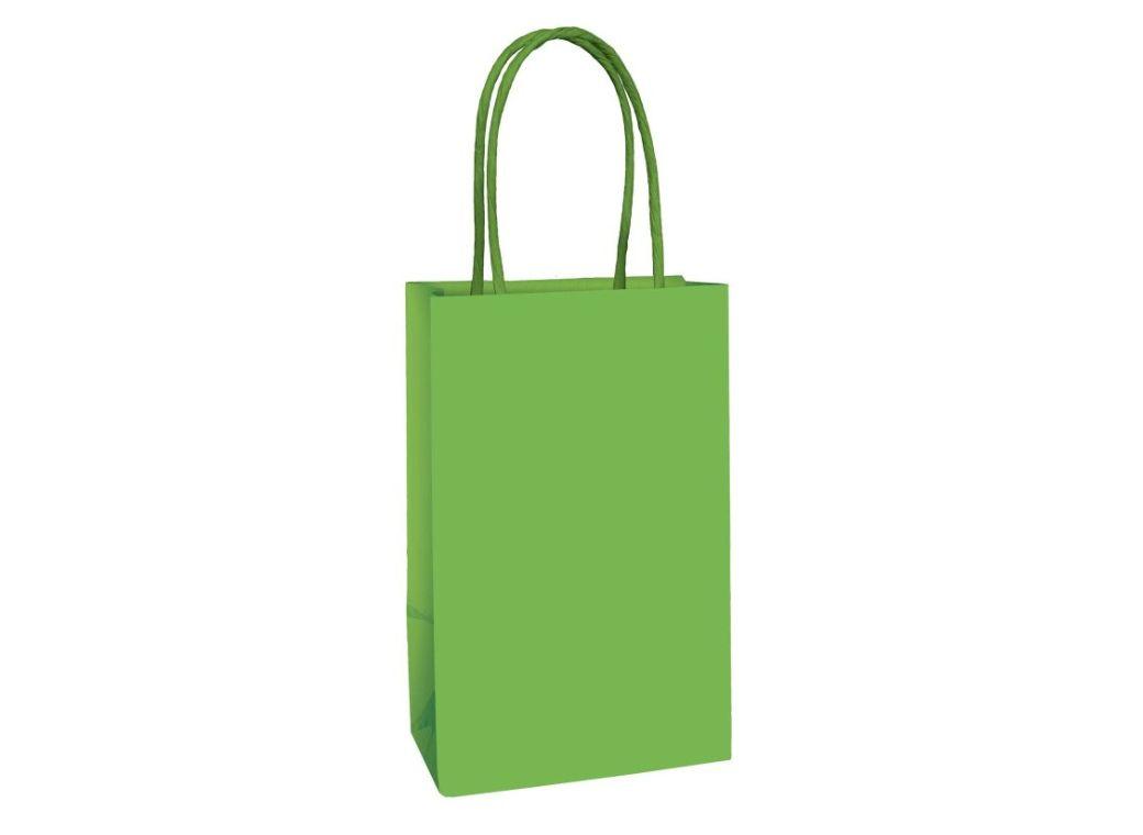 Paper Kraft Treat Bags 8pk - Kiwi Green