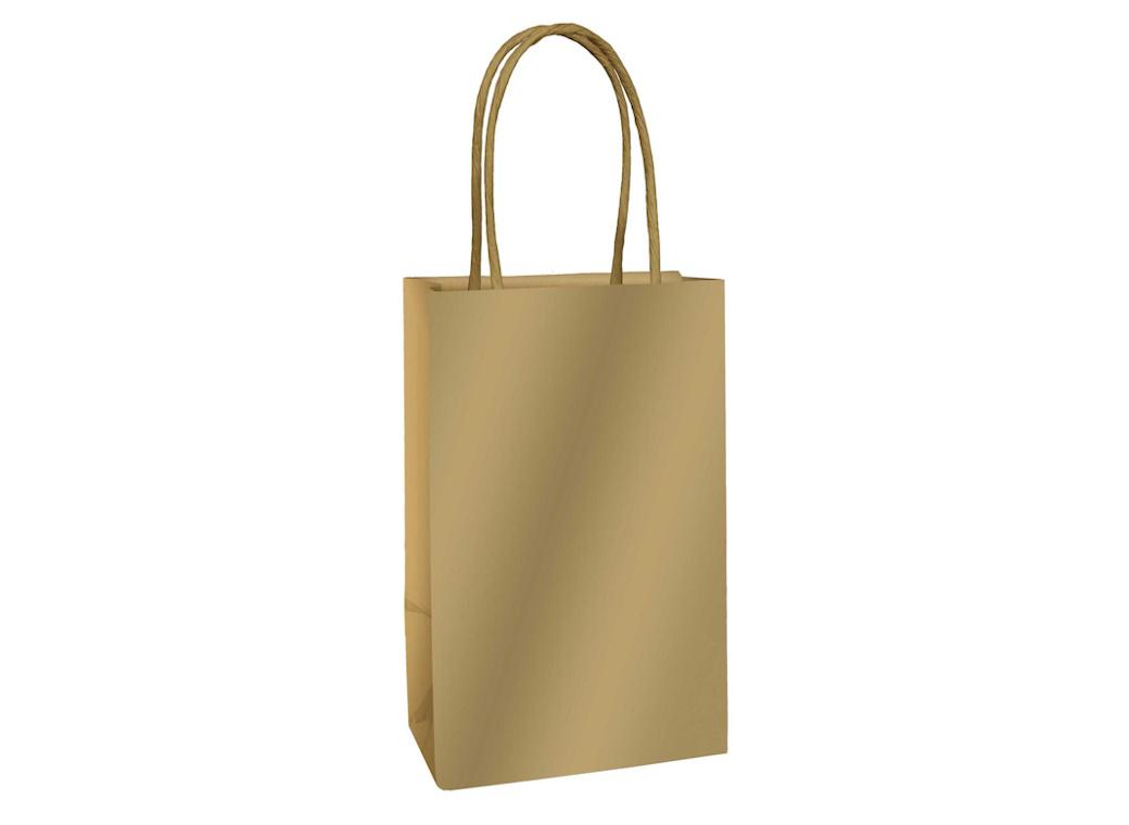 Paper Kraft Treat Bags 8pk - Gold