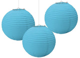 Paper Lanterns 3pk Caribbean Blue