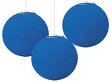 Paper Lanterns 3pk Royal Blue