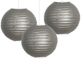 Paper Lanterns 3pk Silver