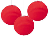 Paper Lanterns 3pk Red