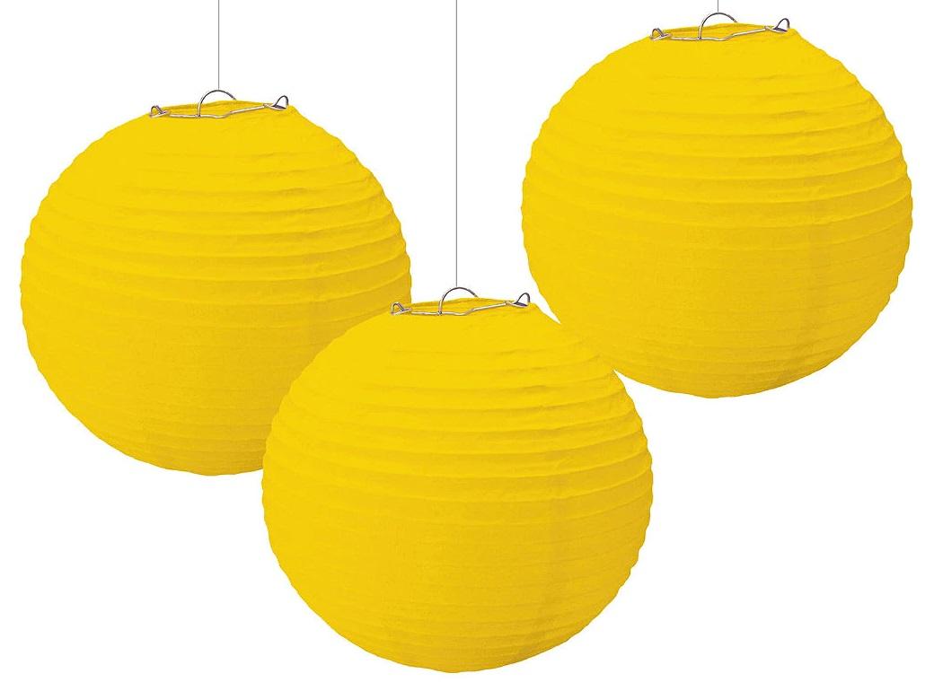 Paper Lanterns 3pk Yellow