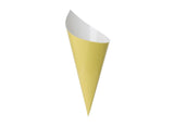 Paper Snack Cones 10pk Pastel Yellow