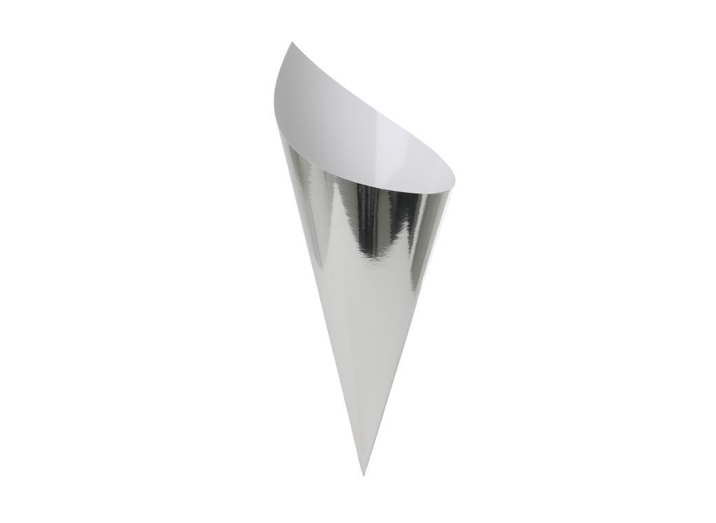 Paper Snack Cones 10pk Silver