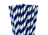 Paper Straws Royal Blue 24pk