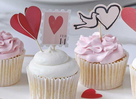 Parisian Love Cupcake Toppers 12pk