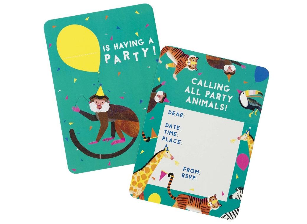 Party Animals Invitations 8pk