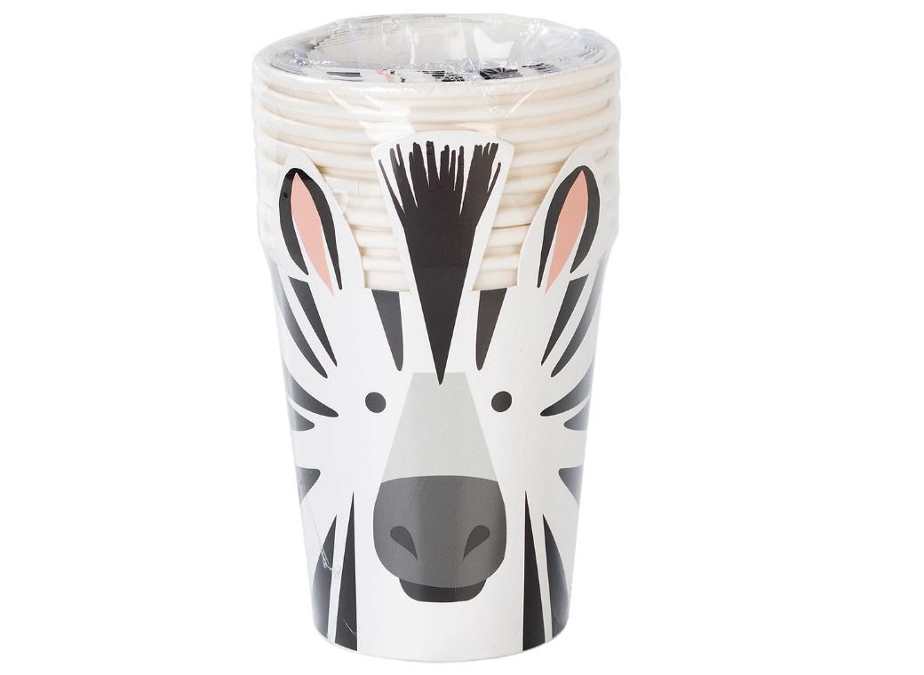 Party Animals Zebra Cups 8pk