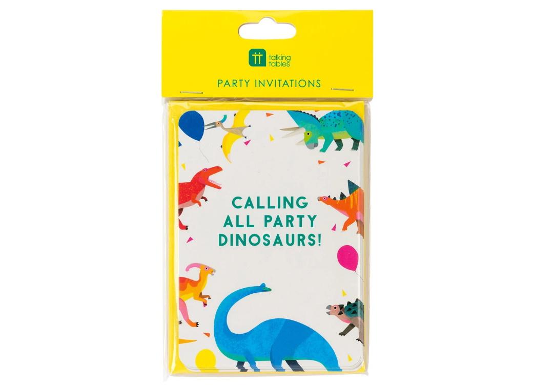 Party Dinosaurs Invitations 8pk