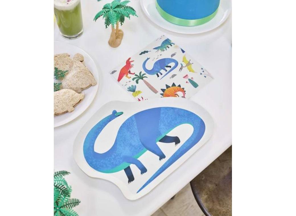 Party Dinosaurs Shaped Plates 12pk