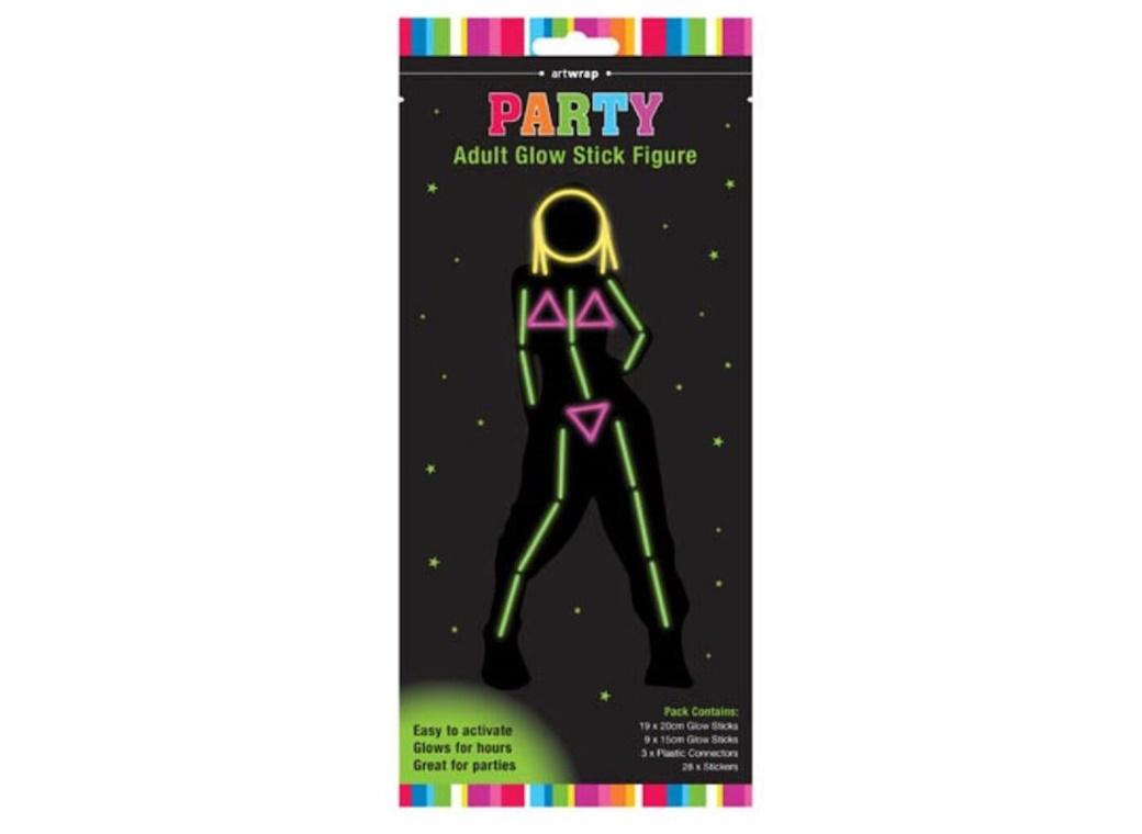 Party Glow Adult Stick Figure Woman