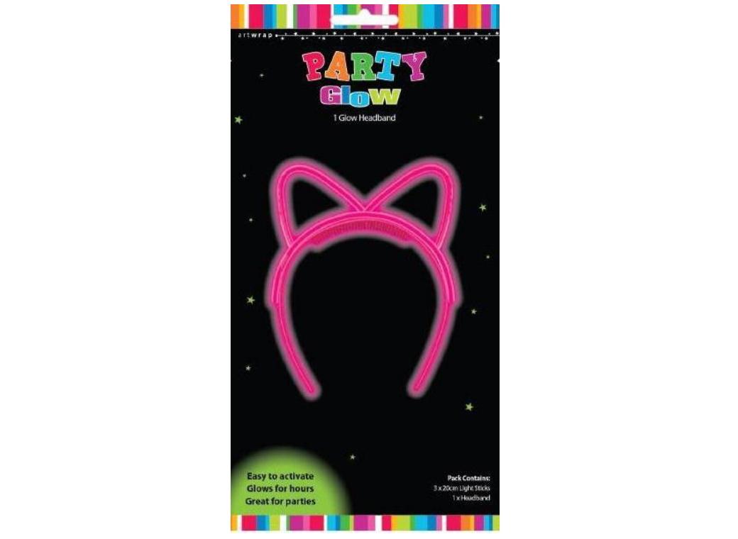 Party Glow Headband - Pink