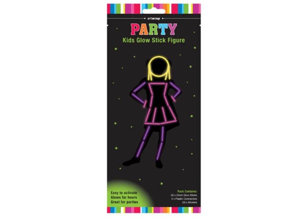 Party Glow Kids Stick Figure Girl