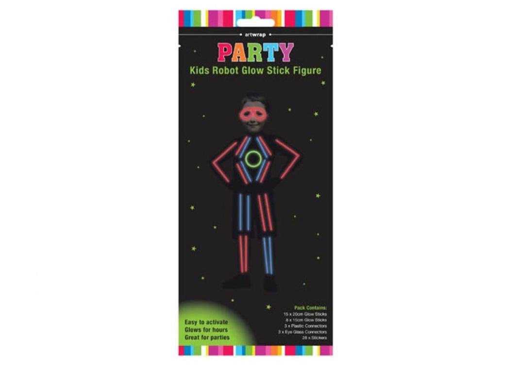 Party Glow Kids Stick Figure Robot