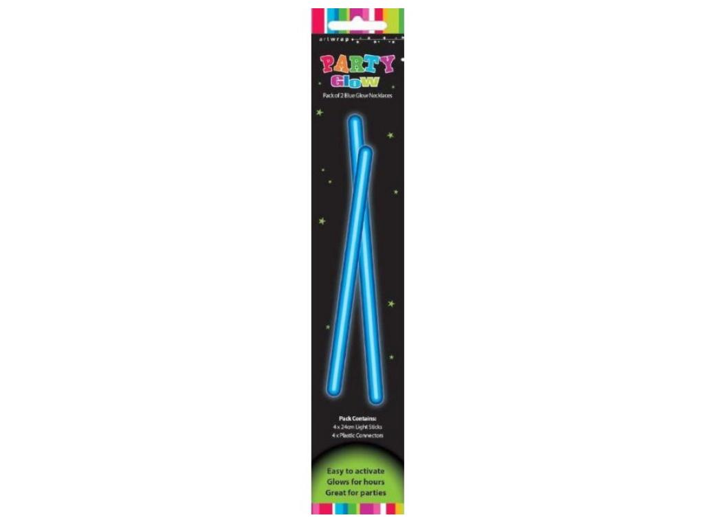 Party Glow Necklaces 2pk - Blue