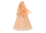 Party Hats with Tassle Topper 10pk - Peach