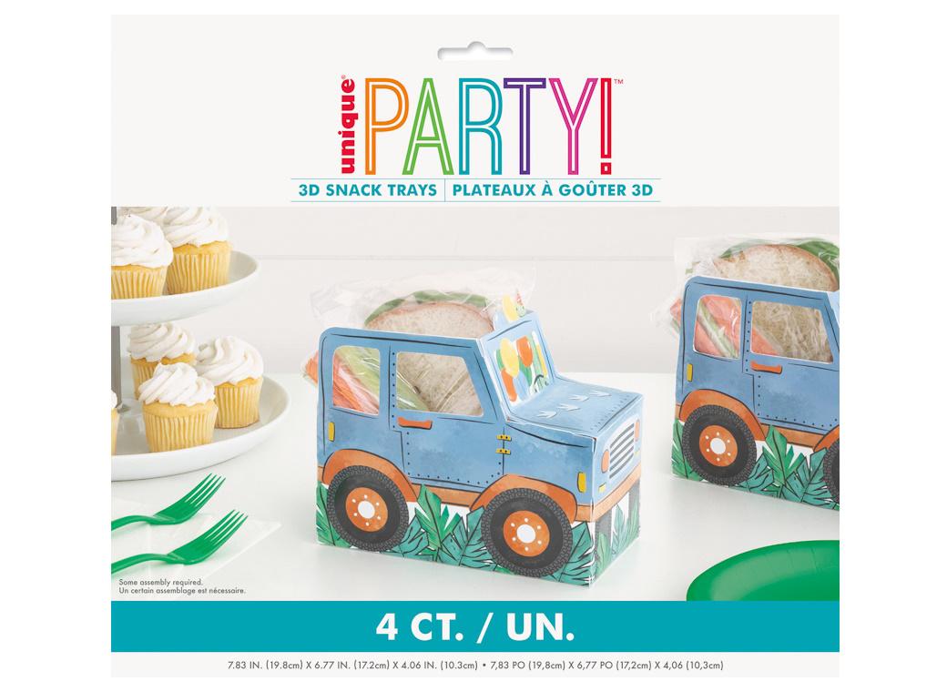 Partying Dino 3D Snack Boxes 4pk