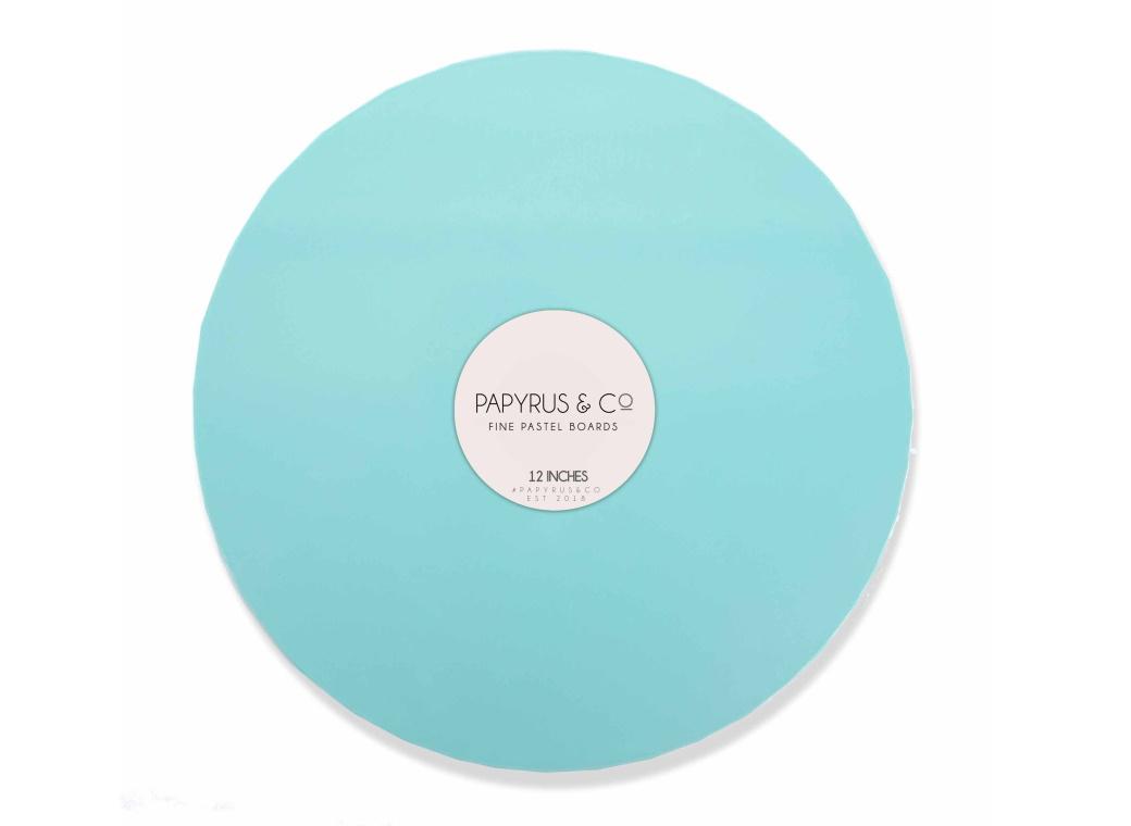 Pastel Blue Round Masonite Board 12in