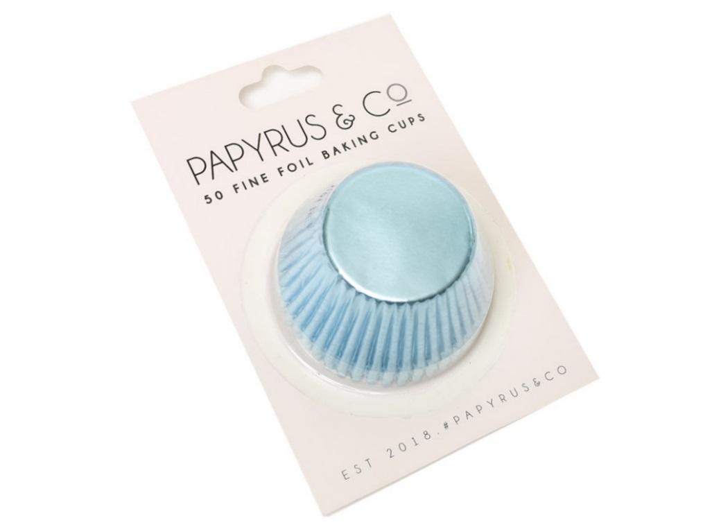 Pastel Blue Foil Cupcake Cases 50pk